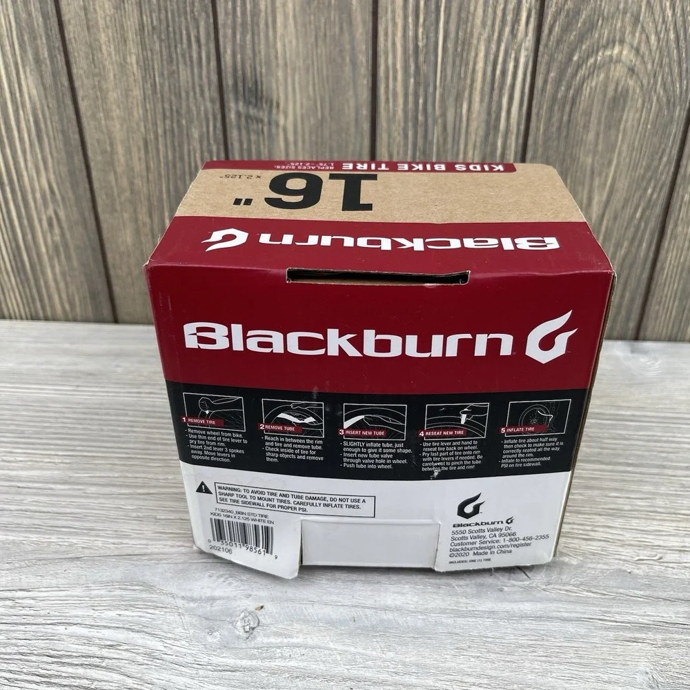 White Blackburn Kids Bike Tire 16